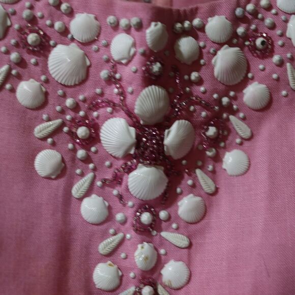 Ilsa Engel Vintage Pink Seashell 1950s Vintage Top 12 - Picture 7 of 16